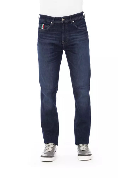 Chic Contrasting Stitch Regular Men's Jeans
