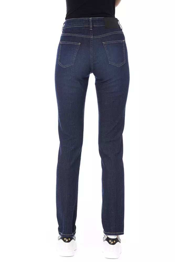 Chic Tricolor Detailed Designer Jeans