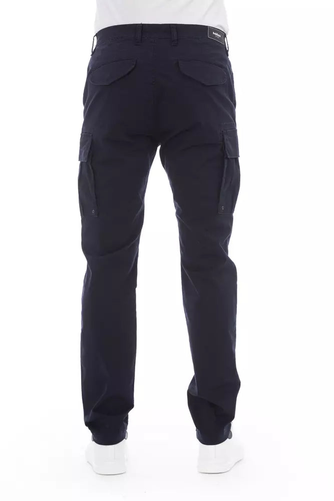 Chic Blue Cargo Trousers for Men