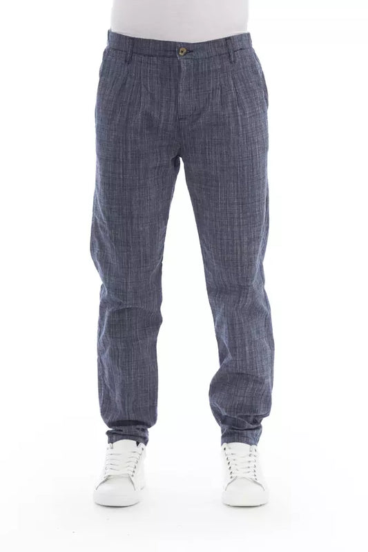 Sleek Blue Chino Trousers For Men