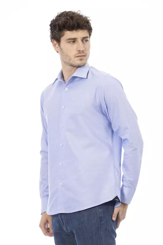 Elegant Light Blue Italian Shirt