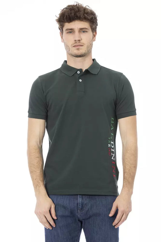 Chic Green Embroidered Polo Shirt