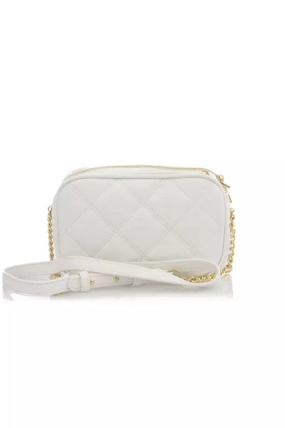 Elegant White Double Compartment Shoulder Bag