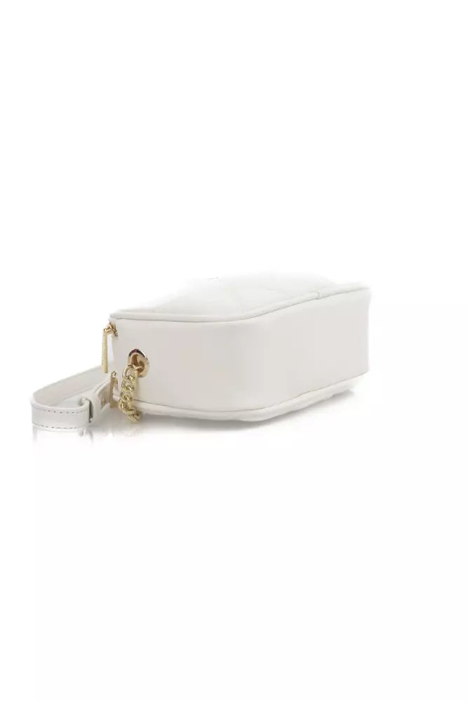 Elegant White Double Compartment Shoulder Bag