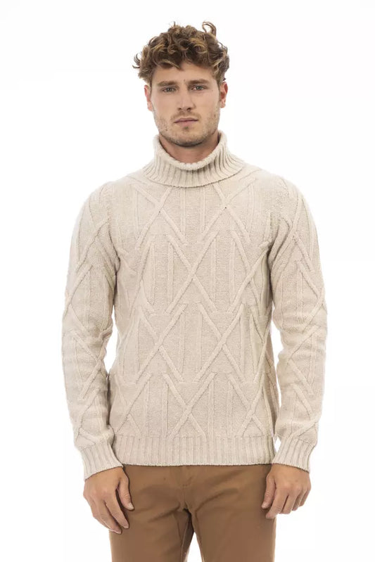 Beige Turtleneck Sweater - Winter Elegance