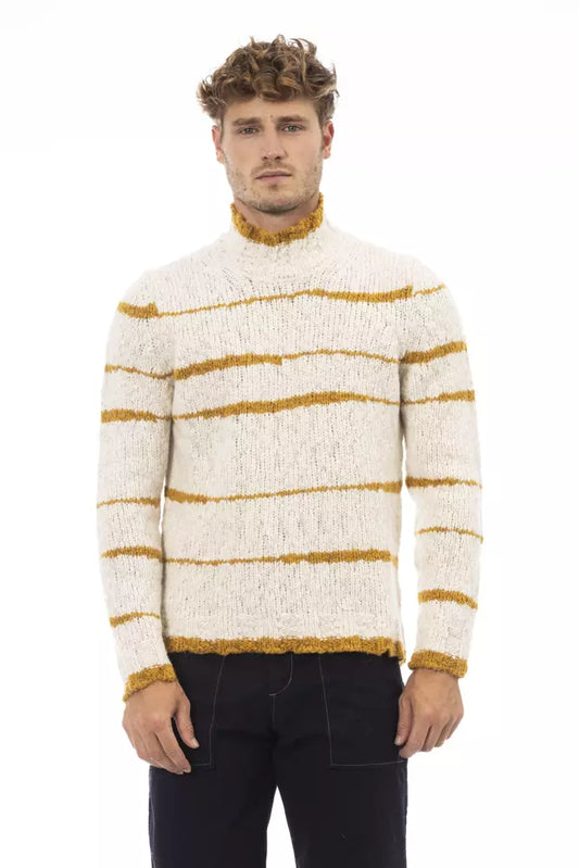 Beige Mock Neck Cozy Knit Sweater