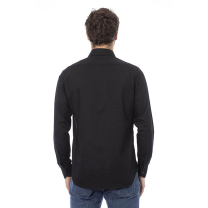Elegant Italian Black Cotton Shirt