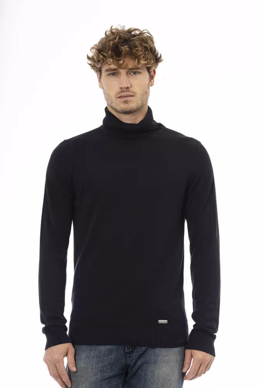 Elegant Blue Modal-Cashmere Sweater for Men