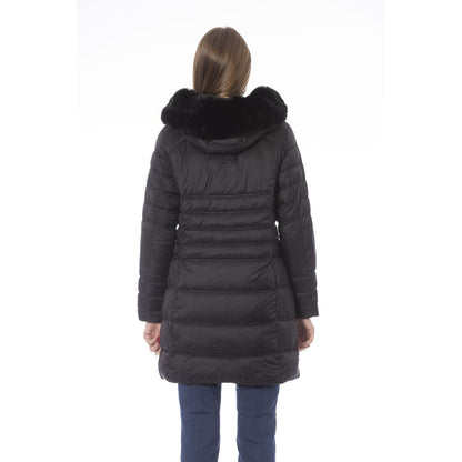 Chic Black Polyester Down Jacket