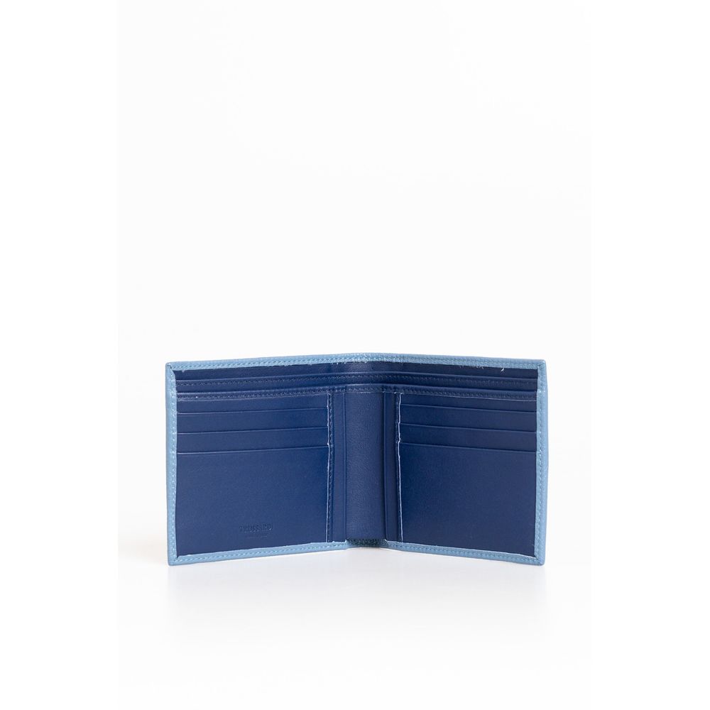 Elegant Light Blue Leather Wallet