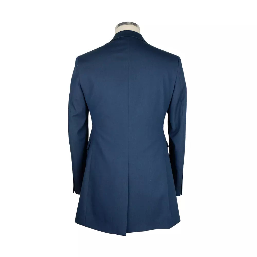 Men's Italian Wool-Blend Short Coat in Blue