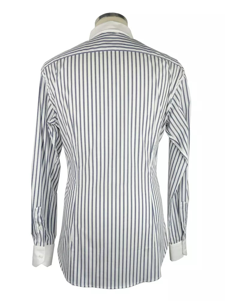 Elegant Striped Milano Cotton Shirt