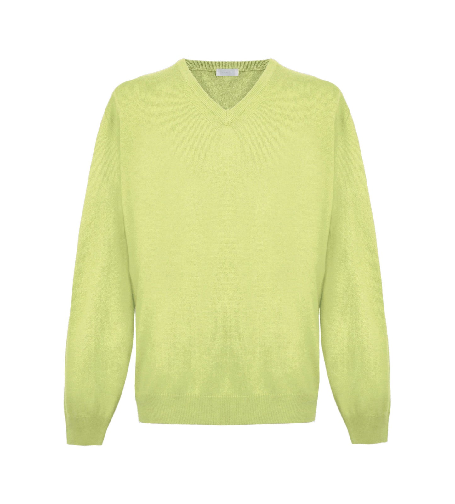 Elegant V-Neck Cashmere Sweater in Sunny Yellow
