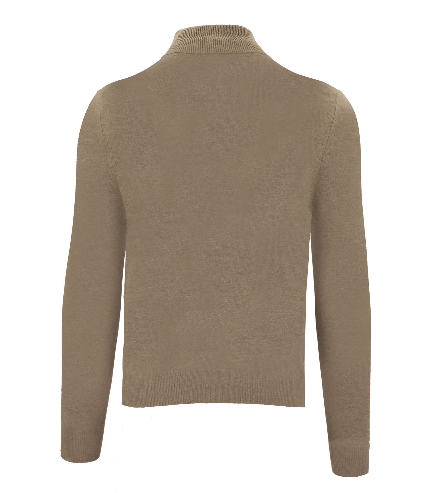 Beige High Neck Cashmere Sweater - Pure Luxury