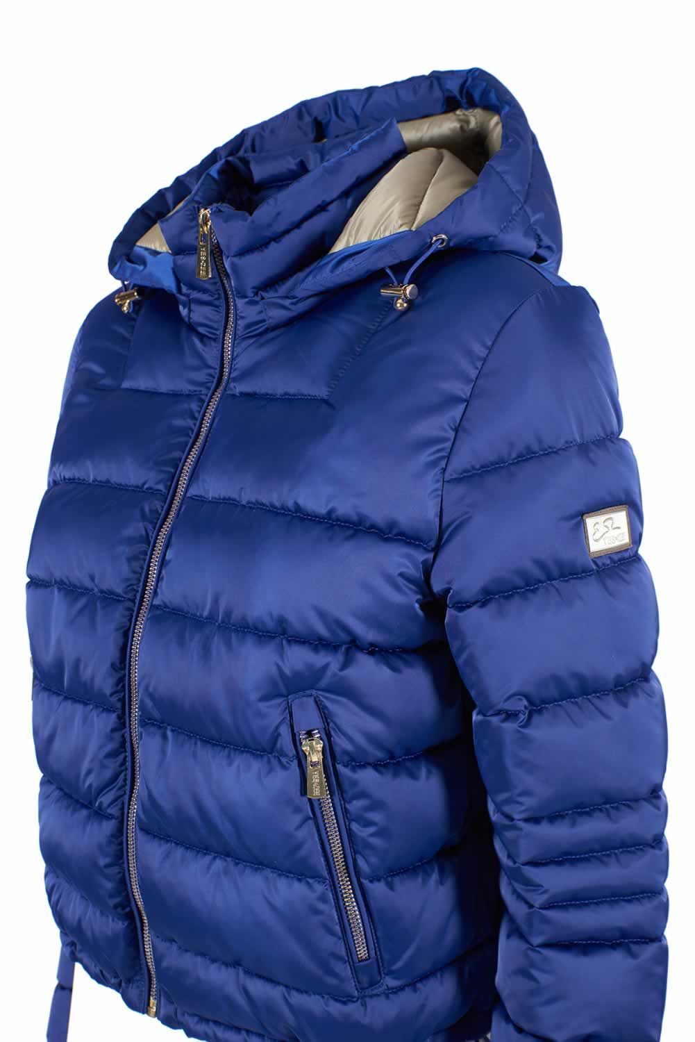 Chic Zippered Short Down Jacket with Hood