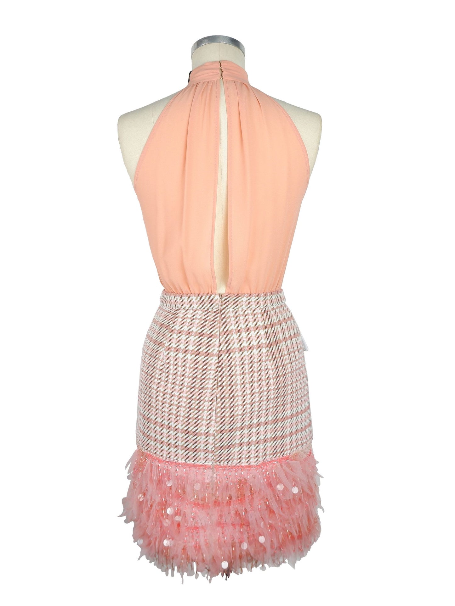 Antique Pink Sequin Pocketed Dress Duo