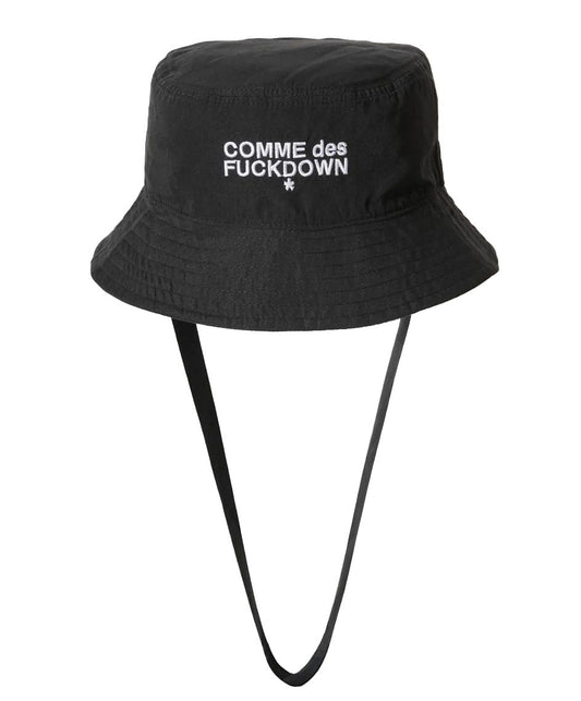 Sleek Black Fisherman Hat with Signature Stitching