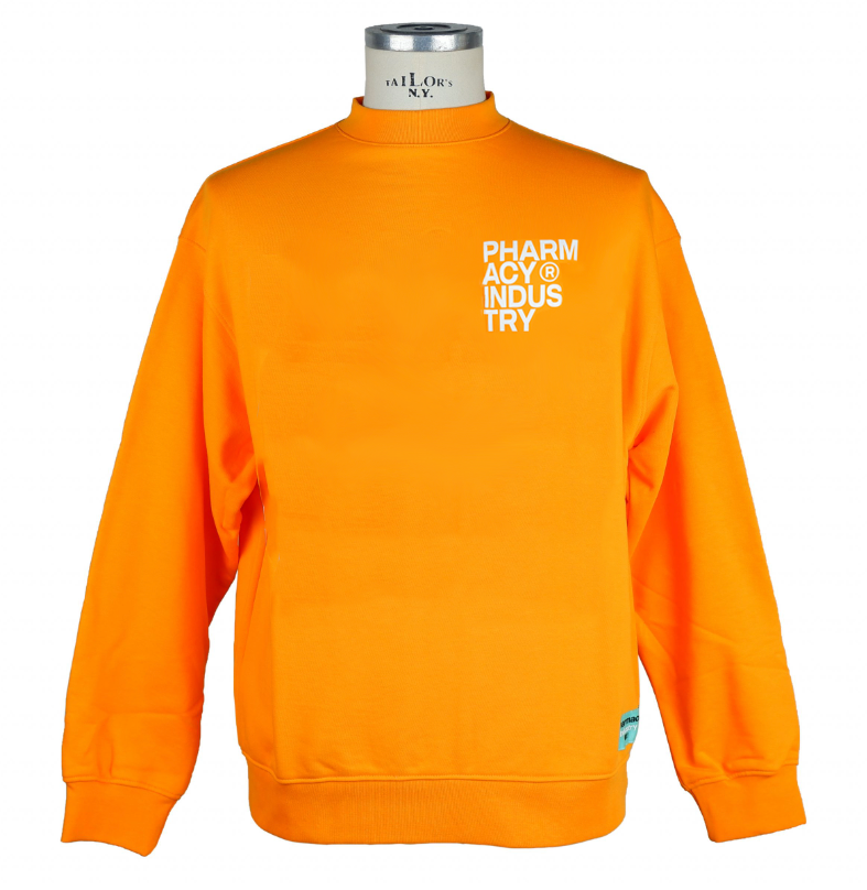 Chic Orange Logo Crewneck Sweatshirt