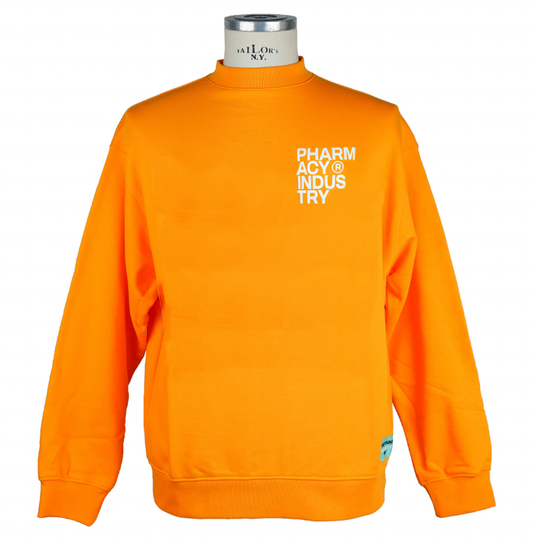 Chic Orange Logo Crewneck Sweatshirt