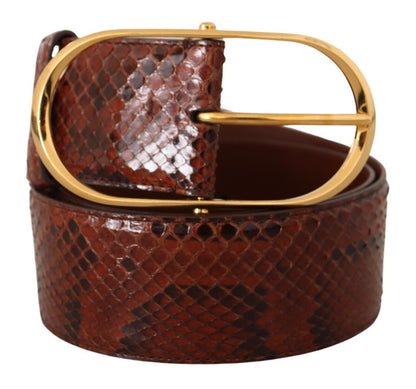 Elegant Python Snake Skin Leather Belt