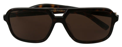 Elegant Brown Patterned Men's Sunglasses