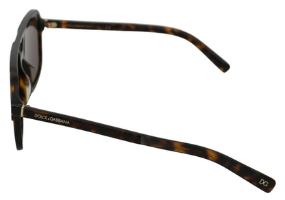 Elegant Brown Patterned Men's Sunglasses