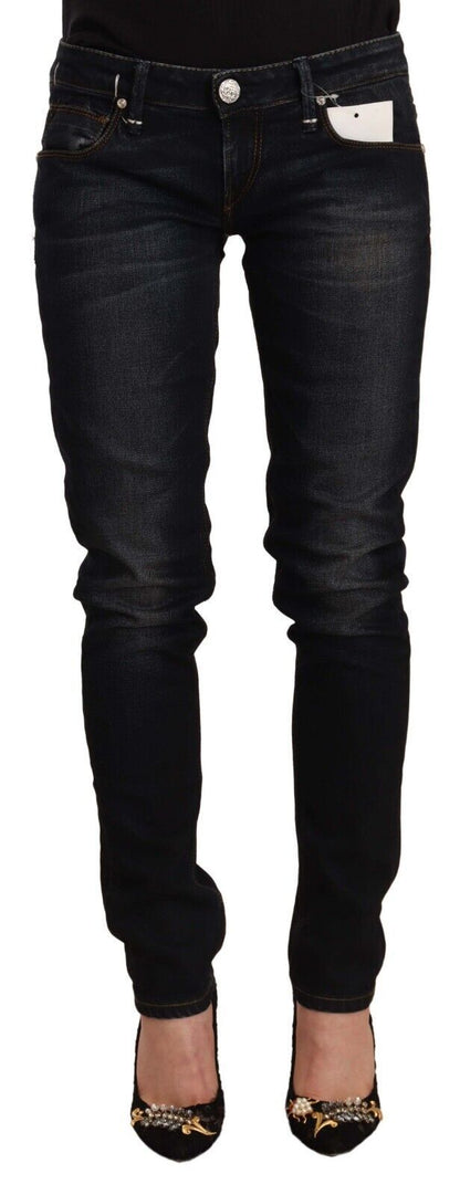 Chic Black Washed Skinny Jeans for Her