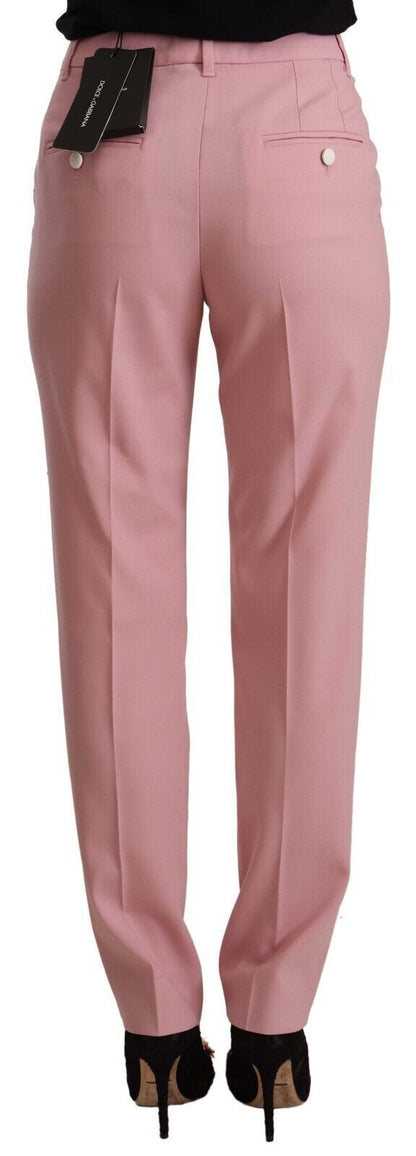 Elegant Pink High-Waisted Trousers