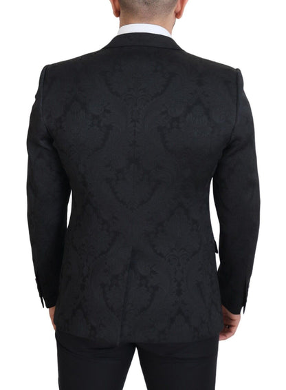 Elegant Black Martini Suit Jacket & Vest Ensemble