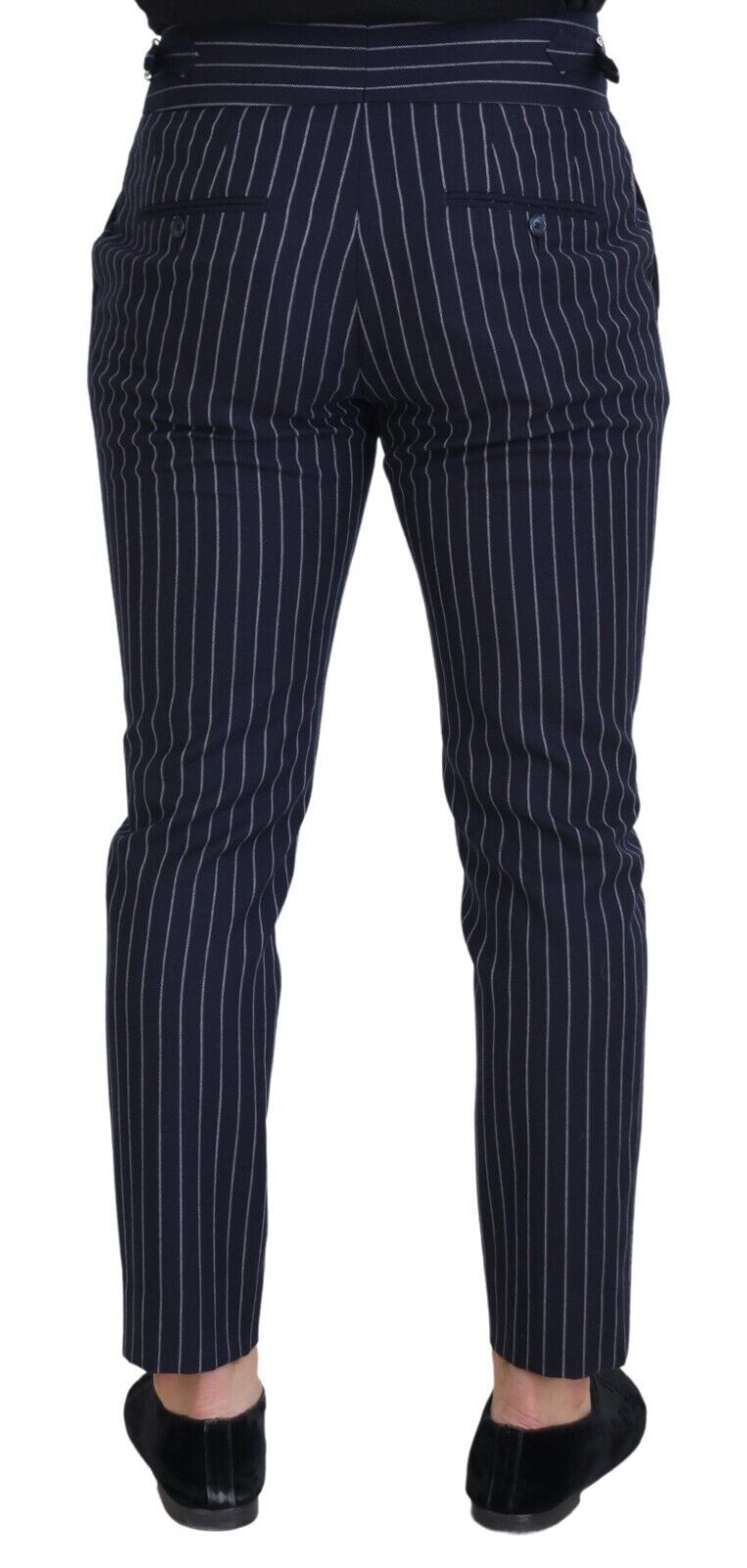 Sophisticated Blue Wool Blend Trousers