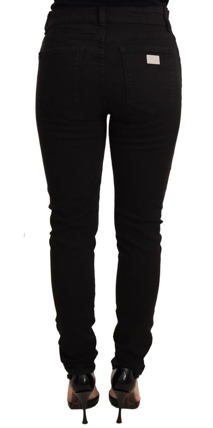 Elegant Slim-Fit Black Skinny Jeans