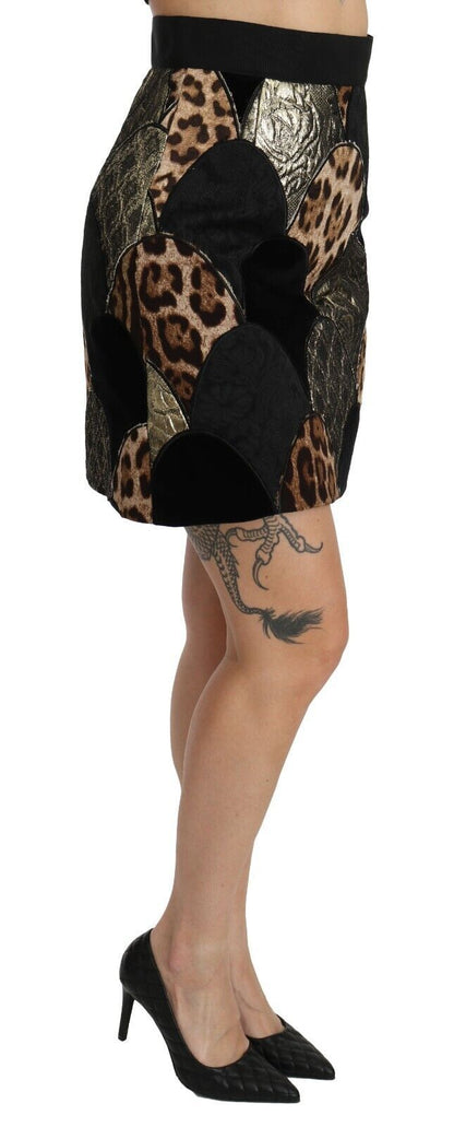 High-Waisted Leopard Print Skirt