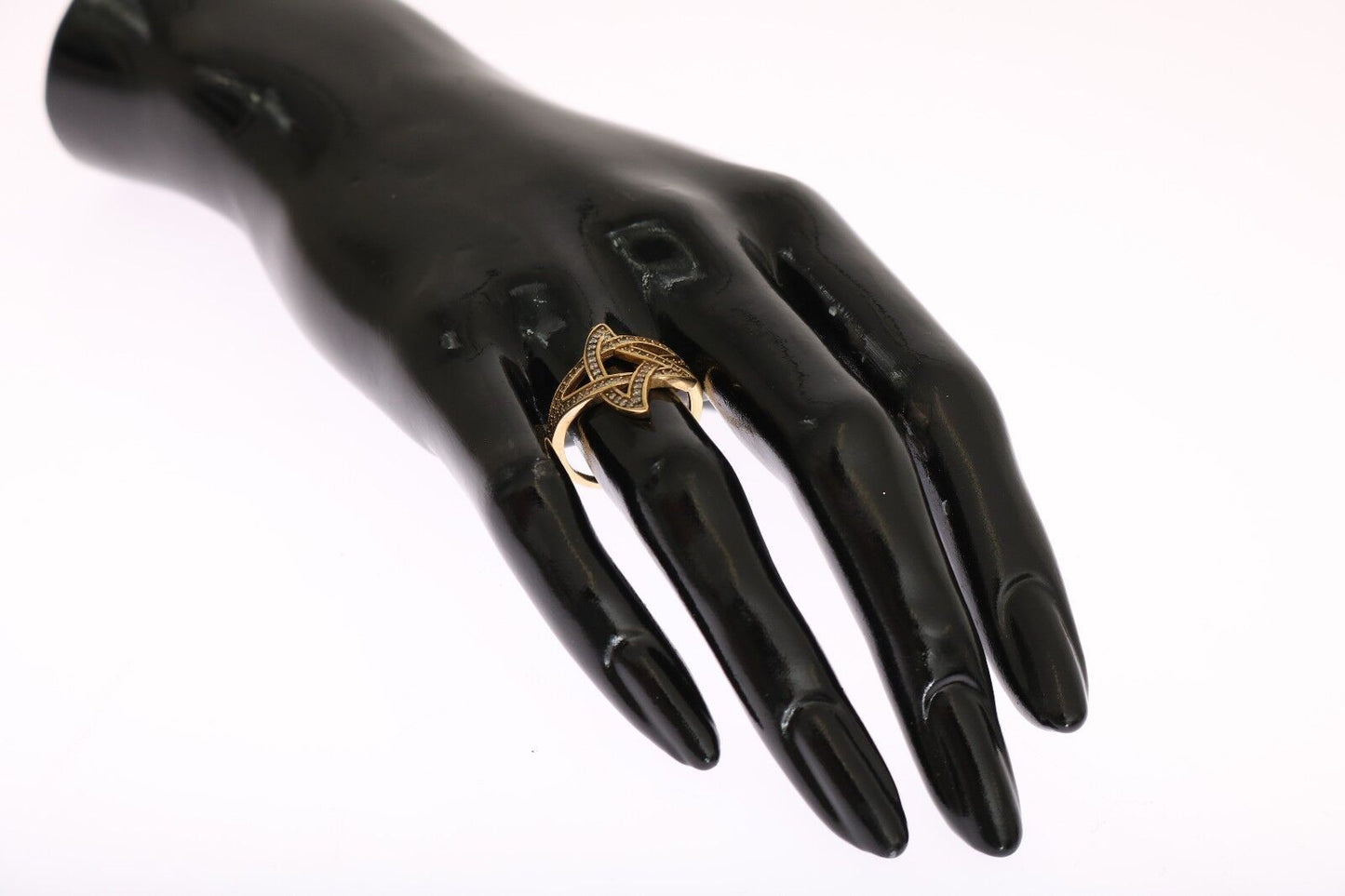 Elegant Gold CZ Crystal Embellished Ring