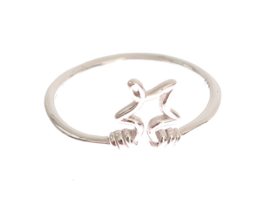 Silver Womens Star 925 Silver Authentic Ring