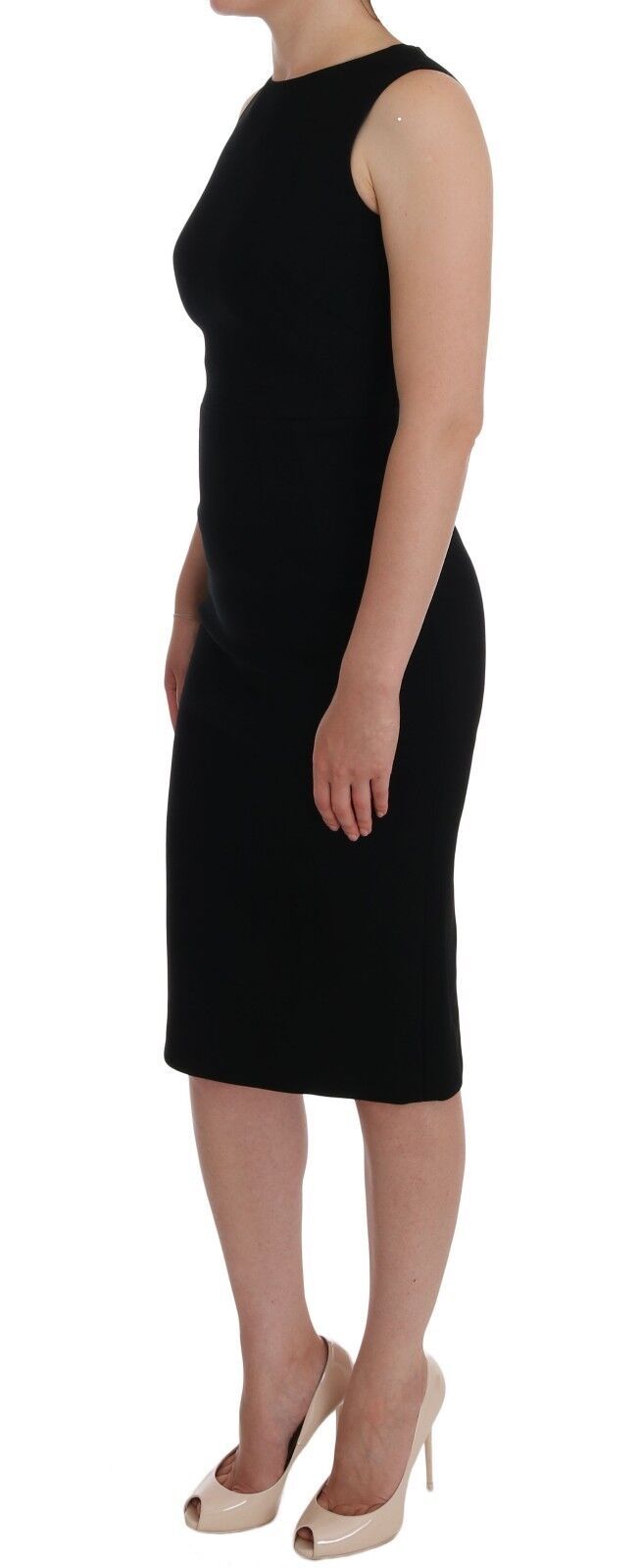 Elegant Crystal Sheath Knee-Length Dress