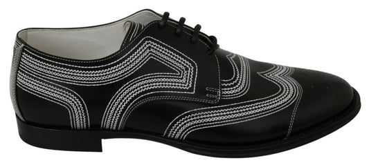 Elegant Black and White Derby Shoes