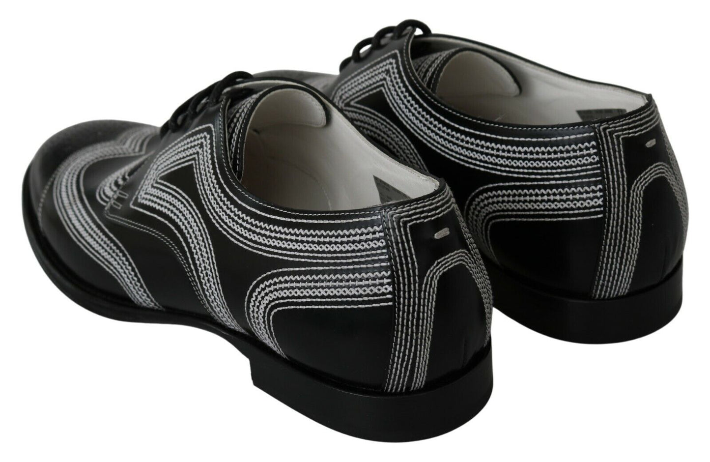 Elegant Black and White Derby Shoes