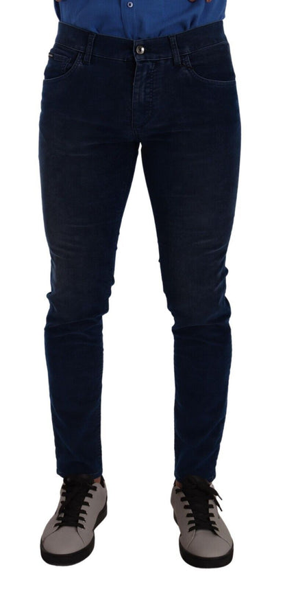 Sleek Dark Blue Slim Fit Jeans