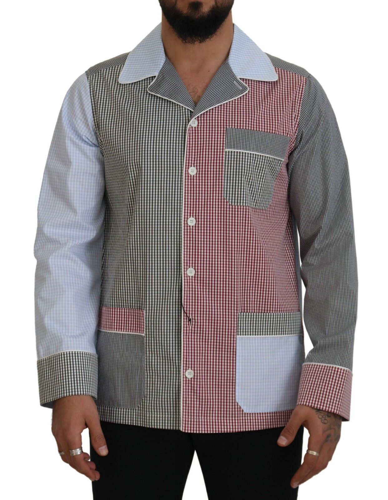 Multicolor Cotton Button-Down Sleepshirt