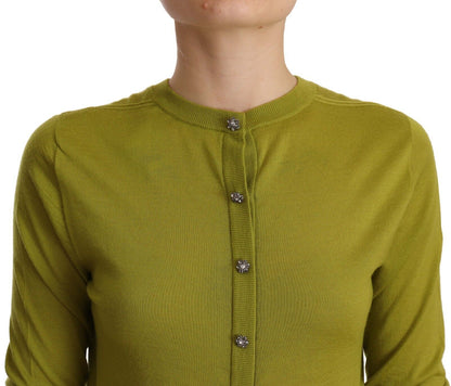 Apple Green Cashmere Cardigan - Luxe Comfort