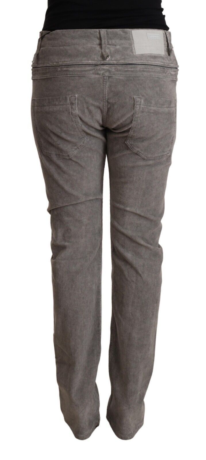 Chic Gray High Waist Straight Fit Jeans