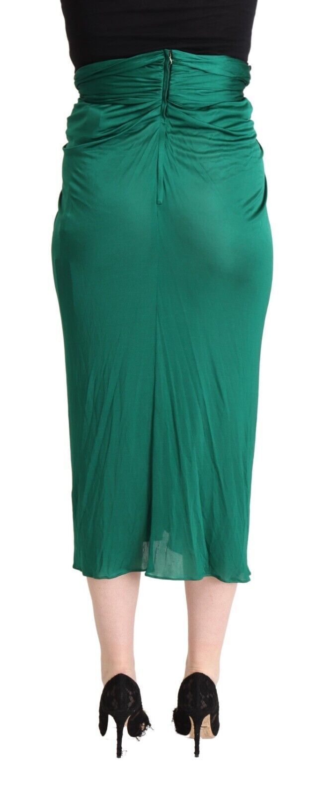 Elegant Pleated High Waist Midi Skirt