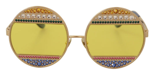 Crystal Embellished Oval Sunglasses