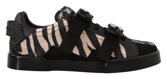 Zebra Suede Low Top Fashion Sneakers