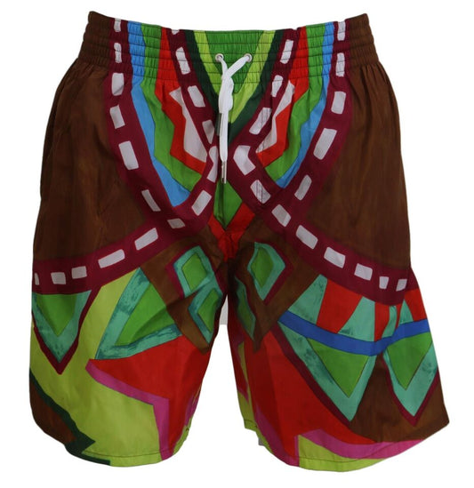 Multicolor Printed Men Beachwear Swimwear Short