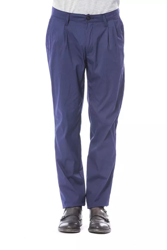Elegant Slim Fit Chino Pants in Blue