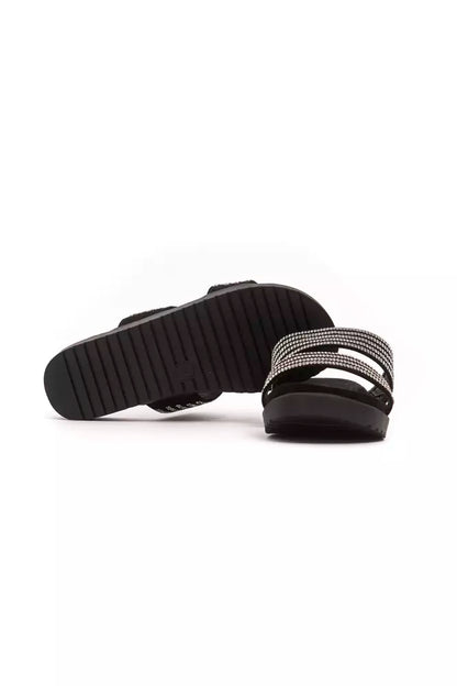 Elegant Silver Strappy Rhinestone Sandals