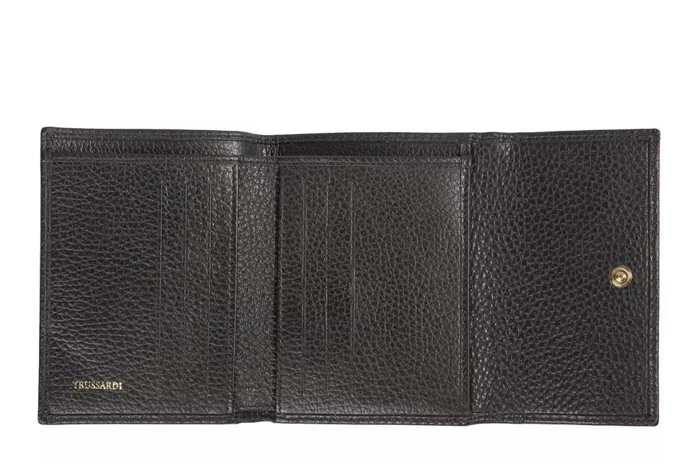 Elegant Black Leather Women's Wallet