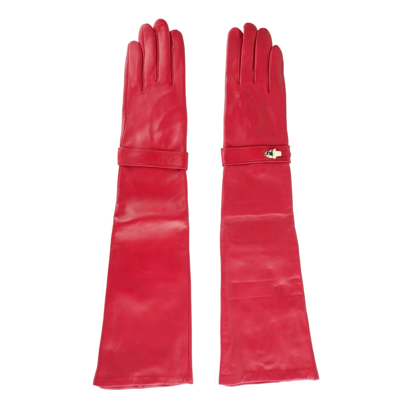 Elegant Lambskin Leather Gloves in Pink