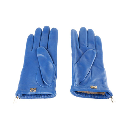 Blue Leather Di Lambskin Glove